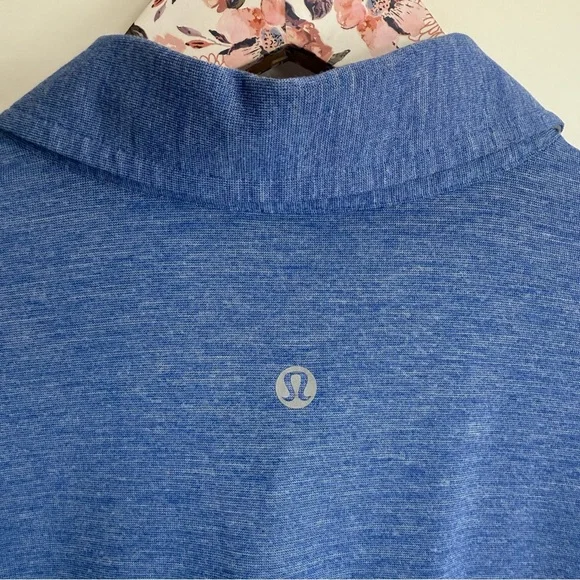 LULULEMON Evolution Polo Short Sleeve Shirt Men’s M Medium Blue - Picture 8 of 8